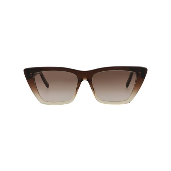 Saint Laurent Cat Eye-Frame Acetate Sunglasses Brown Womens - Picture 1 of 6